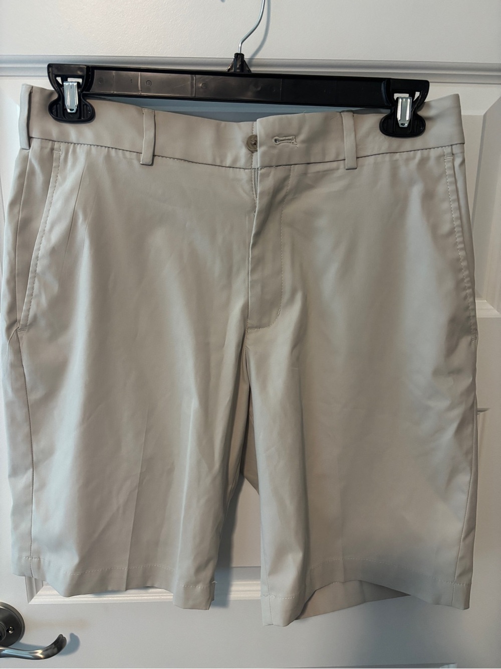 Walter Hagen Light Tan Flat-Front Golf Shorts